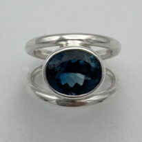 Round Double Band Ring with London Topaz by A & R Jewellery at The Avenue Gallery, a contemporary fine art gallery in Victoria, BC, Canada.