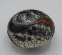 Naked Raku Shaker by Jan Lovewell at The Avenue Gallery, a contemporary fine art gallery in Victoria, BC, Canada.