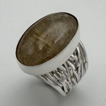 Twig Ring with Rutile Quartz by A & R Jewellery at The Avenue Gallery, a contemporary fine art gallery in Victoria, BC, Canada.