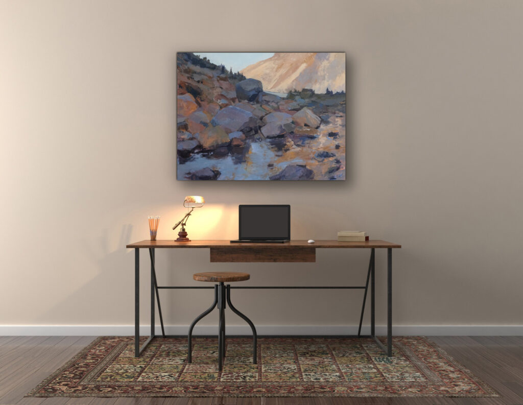 In The Shadow Of Mt Sarrail by Maria Josenhans at The Avenue Gallery, a contemporary fine art gallery in Victoria, BC, Canada.