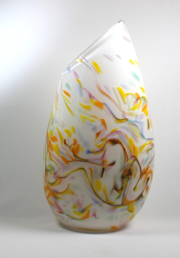 White with Spring Mix (Swirled) by Guy Hollington at The Avenue Gallery, a contemporary fine art gallery in Victoria, BC, Canada.