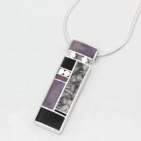 Pinolith, Black Jade & Purple Jade Pendant by Brenda Roy at The Avenue Gallery, a contemporary fine art gallery in Victoria, BC, Canada.