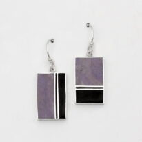 Purple Jade & Black Jade Earrings by Brenda Roy at The Avenue Gallery, a contemporary fine art gallery in Victoria, BC, Canada.