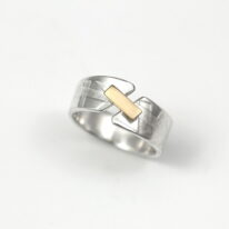 Sterling Silver & 18kt. Gold Ring by Brenda Roy at The Avenue Gallery, a contemporary fine art gallery in Victoria, BC, Canada.