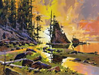 Twilight at Coast by Bi Yuan Cheng at The Avenue Gallery, a contemporary fine art gallery in Victoria, BC, Canada.