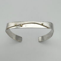 Blossom Square Cuff with 14kt. & 18kt. Gold by Chi's Creations at The Avenue Gallery, a contemporary fine art gallery in Victoria, BC, Canada.