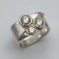 Large Tri-Blossom Ring by Chi's Creations at The Avenue Gallery, a contemporary fine art gallery in Victoria, BC, Canada.