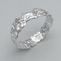 Silver Bangle Bracelet by Barbara Adams at The Avenue Gallery, a contemporary fine art gallery in Victoria, BC, Canada.