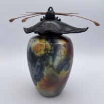 Small Flatneck Vase with Top by Geoff Searle at The Avenue Gallery, a contemporary fine art gallery in Victoria, BC, Canada.