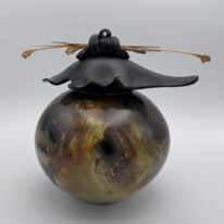 Medium Round Vase with Top by Geoff Searle at The Avenue Gallery, a contemporary fine art gallery in Victoria, BC, Canada.