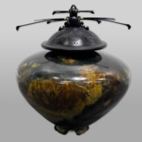 Large Round Vase with Double Top by Geoff Searle at The Avenue Gallery, a contemporary fine art gallery in Victoria, BC, Canada.