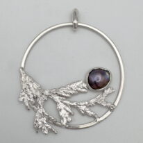 Cedar & Mabe Pearl Pendant by Andrea Russell at The Avenue Gallery, a contemporary fine art gallery in Victoria, BC, Canada.