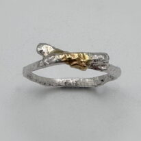 Sterling & 14k Narrow Ring by Andrea Russell at The Avenue Gallery, a contemporary fine art gallery in Victoria, BC, Canada.