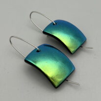 Square Oxygen Series Earrings by Peggy Brackett at The Avenue Gallery, a contemporary fine art gallery in Victoria, BC, Canada.