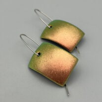 Square Oxygen Series Earrings by Peggy Brackett at The Avenue Gallery, a contemporary fine art gallery in Victoria, BC, Canada.