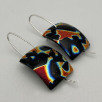 Square Oxygen Series Earrings by Peggy Brackett at The Avenue Gallery, a contemporary fine art gallery in Victoria, BC, Canada.