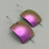Square Oxygen Series Earrings by Peggy Brackett at The Avenue Gallery, a contemporary fine art gallery in Victoria, BC, Canada.