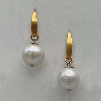 Freshwater Pearl & Gold-Plated Earrings by Val Nunns at The Avenue Gallery, a contemporary fine art gallery in Victoria, BC, Canada.