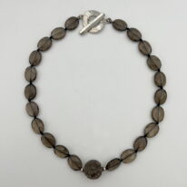 Smoky Quartz Beads Necklace by Val Nunns at The Avenue Gallery, a contemporary fine art gallery in Victoria, BC, Canada.