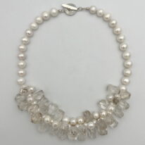 Freshwater Pearl & Quartz Necklace by Val Nunns at The Avenue Gallery, a contemporary fine art gallery in Victoria, BC, Canada.
