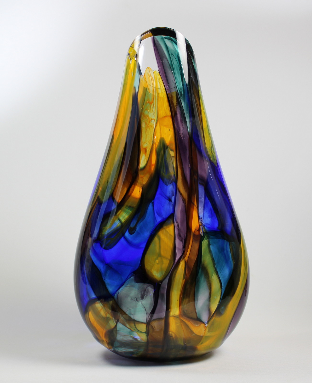 Stained Glass (Front Cut) Vase by Guy Hollington at The Avenue Gallery, a contemporary fine art gallery in Victoria, BC, Canada.