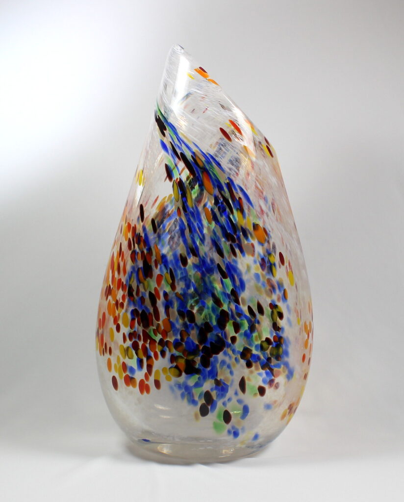 Blue and Fire Vase by Guy Hollington at Th Avenue Gallery, a contemporary fine art gallery in Victoria, BC, Canada.