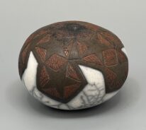 Naked Raku Shaker by Jan Lovewell at The Avenue Gallery, a contemporary fine art gallery in Victoria, BC, Canada.