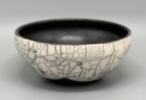Naked Raku Bowl by Jan Lovewell at The Avenue Gallery, a contemporary fine art gallery in Victoria, BC, Canada.