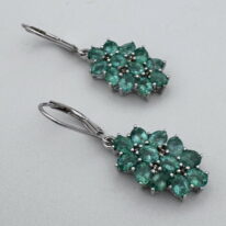 Emerald & Sterling Silver Earrings by Val Nunns at The Avenue Gallery, a contemporary fine art gallery in Victoria, BC, Canada.