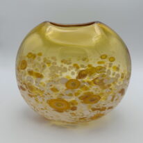 Tulip Vase (Amber) by Lisa Samphire at The Avenue Gallery, a contemporary fine art gallery in Victoria, BC, Canada.