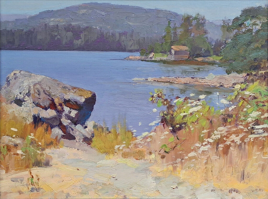 Quiet Harbour, August by Andrii Yendakov at The Avenue Gallery, a contemporary fine art gallery in Victoria, BC, Canada.