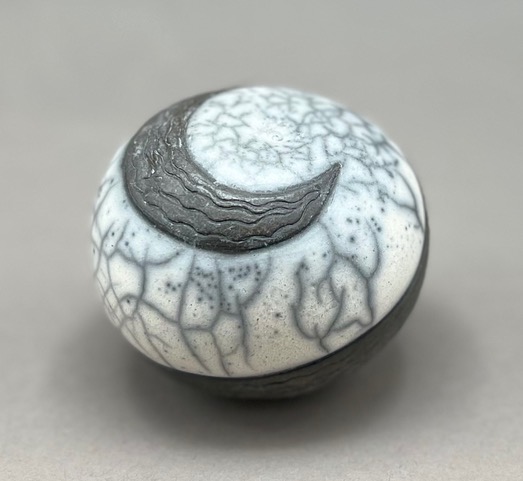 Naked Raku Shaker by Jan Lovewell at The Avenue Gallery, a contemporary fine art gallery in Victoria, BC, Canada.