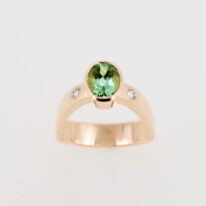 Green Tourmaline & Diamond Ring by Bayot Heer at The Avenue Gallery, a contemporary fine art gallery in Victoria, BC, Canada.