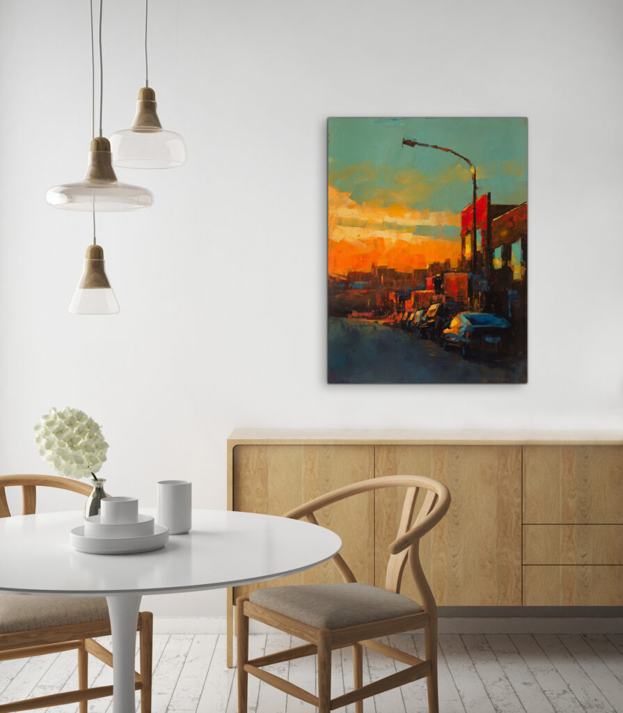 Twilight Silhouettes by William Liao at The Avenue Gallery, a contemporary fine art gallery in Victoria, BC, Canada.