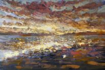 Abstract Freighters by Stephanie Taylor at The Avenue Gallery, a contemporary fine art gallery in Victoria, BC, Canada.