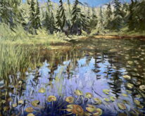 Pond Study by Stephanie Taylor at The Avenue Gallery, a contemporary fine art gallery in Victoria, BC, Canada.