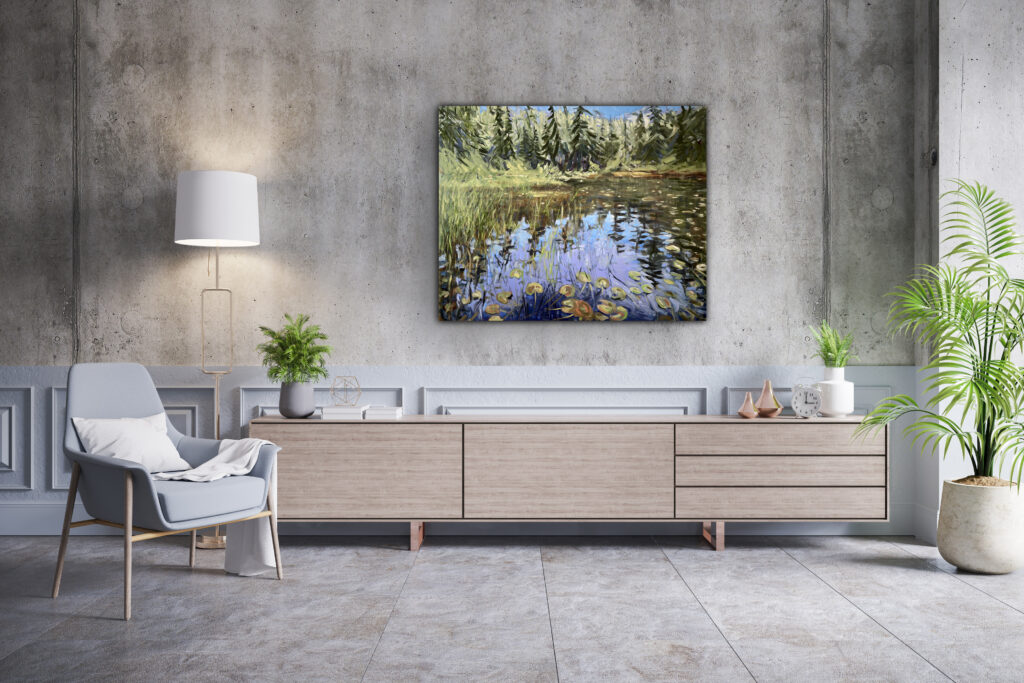 Pond Study by Stephanie Taylor at The Avenue Gallery, a contemporary fine art gallery in Victoria, BC, Canada.