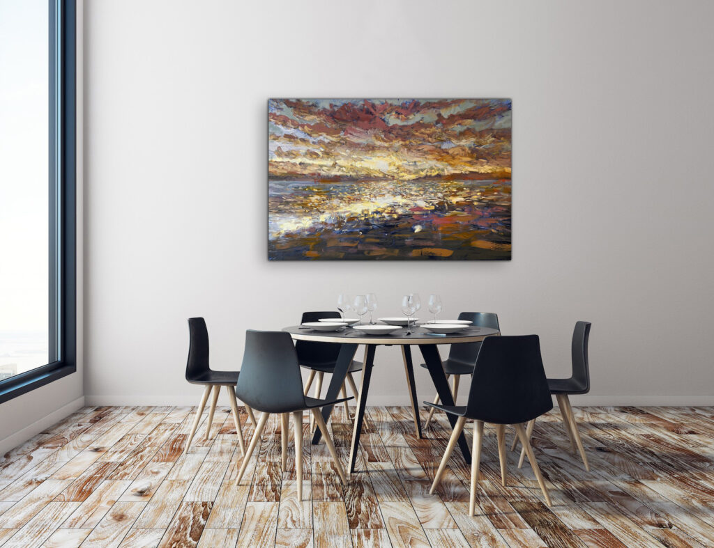 Abstract Freighters by Stephanie Taylor at The Avenue Gallery, a contemporary fine art gallery in Victoria, BC, Canada.