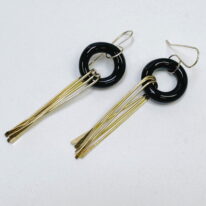 "O" Ring Earrings (Black) by Minori Takagi at The Avenue Gallery, a contemporary fine art gallery in Victoria, BC, Canada.