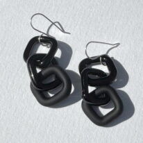 Black Chain Earrings by Minori Takagi at The Avenue Gallery, a contemporary fine art gallery in Victoria, BC, Canada.