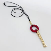 "O" Ring Pendant (Red) by Minori Takagi at The Avenue Gallery, a contemporary fine art gallery in Victoria, BC, Canada.