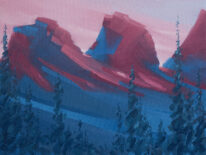 Crimson Sky by Michael King at The Avenue Gallery, a contemporary fine art gallery in Victoria, BC, Canada.