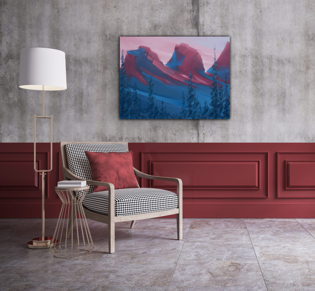 Crimson Sky by Michael King at The Avenue Gallery, a contemporary fine art gallery in Victoria, BC, Canada.