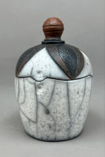 Naked Raku Lidded Jar by Jan Lovewell at The Avenue Gallery, a contemporary fine art gallery in Victoria, BC, Canada.