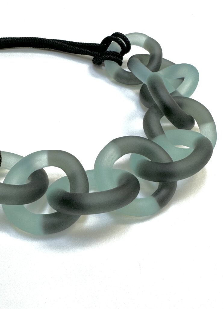 Two Tone Necklace (Aqua x Grey) by Minori Takagi at The Avenue Gallery, a contemporary fine art gallery in Victoria, BC, Canada.