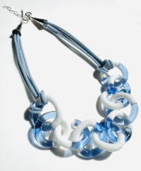 Two Tone Necklace (Blue x White) by Minori Takagi at The Avenue Gallery, a contemporary fine art gallery in Victoria, BC, Canada.