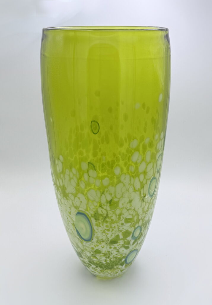 Lily Vase (Lime) by Lisa Samphire at The Avenue Gallery, a contemporary fine art gallery in Victoria, BC, Canada.