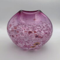 Tulip Vase (Cranberry) by Lisa Samphire at The Avenue Gallery, a contemporary fine art gallery in Victoria, BC, Canada.