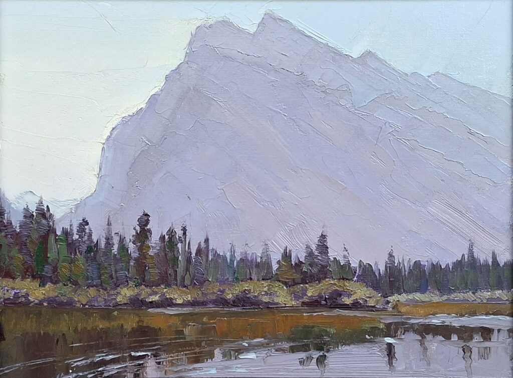 Morning Mount Rundle by Andrii Yendakov at The Avenue Gallery, a contemporary fine art gallery in Victoria, BC, Canada.