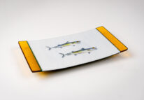 Two Mackerel Sushi Dish by Bob Leatherbarrow at The Avenue Gallery, a contemporary fine art gallery in Victoria, BC, Canada.